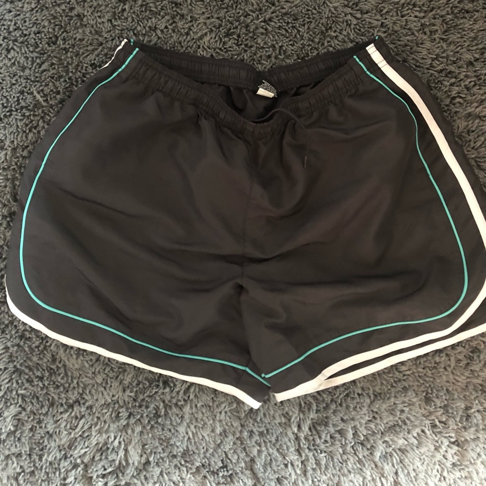 Gray running shorts